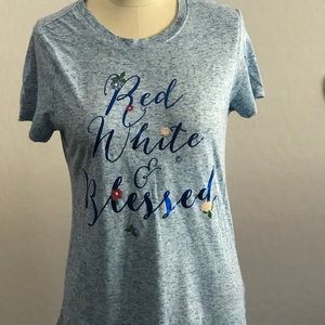 Red white & blessed softest tee shirt